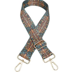 Blue Geometric Bag Strap