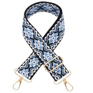 Blue and White Flower Bag Strap