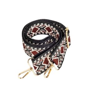 Red Jacquard Bag Strap
