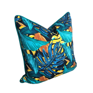Libelle Amora - Jungle Leaves Black Background - 65x65cm