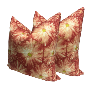 Libelle Amora - Honeycomb Naartjie Soft Linen Scatter - 55 x 55cm - Set of 2