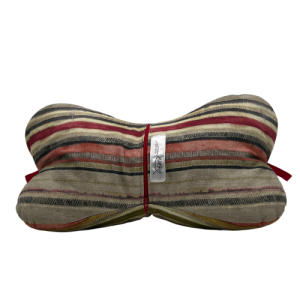Neck Pillow - Green and Orange Striped