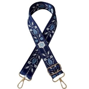 Blue and White Snowflake Bag Strap