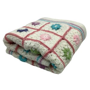 Pink and White Baby Blanket